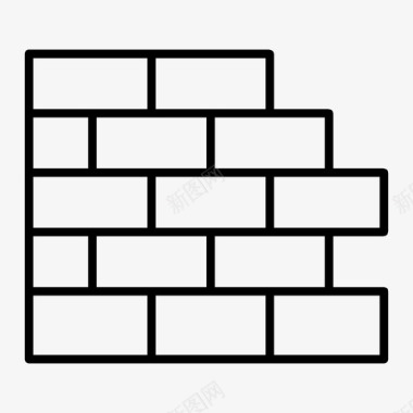 石头砖块建筑石头图标图标