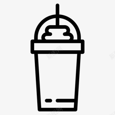 哈密瓜冰咖啡咖啡店冰咖啡图标图标