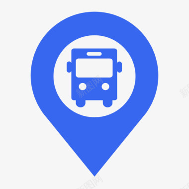 汽车站填充汽车站定位图标