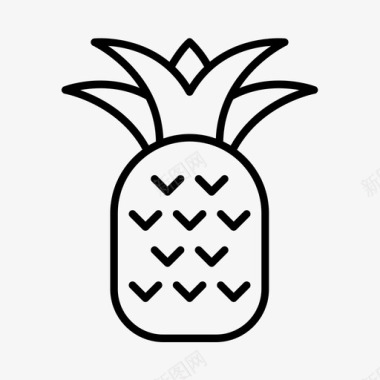 菠萝水果市场杂货店图标图标