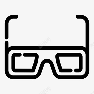 扁平化3D眼镜采购产品眼镜3d眼镜电影院图标图标