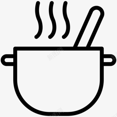 平底锅设计锅厨师食物图标图标