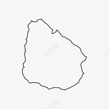 乌拉圭地图美洲地图图标图标
