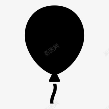 氦气球气球狂欢节图标图标