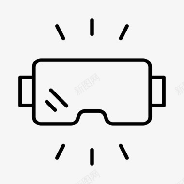 虚拟现实护目镜先进技术电子图标图标