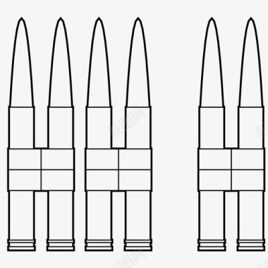 开抢子弹弹药枪图标图标