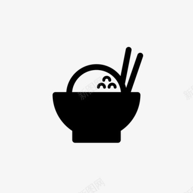 饭碗筷子食物图标图标