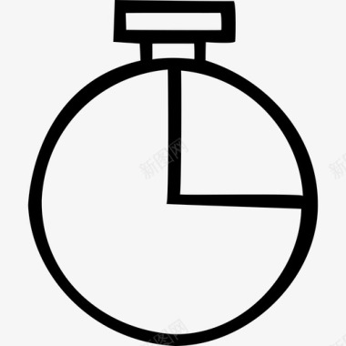 秒表计时器手绘图标图标