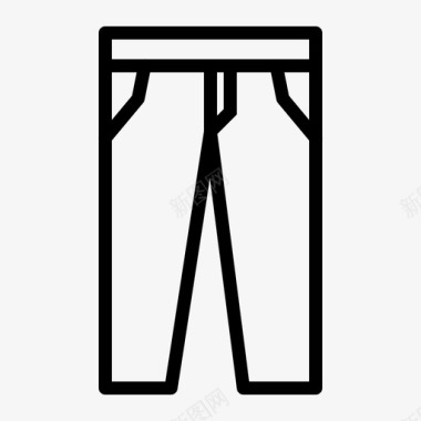 裤子斜纹棉布裤衣服图标图标