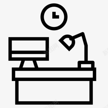 工作区电脑书桌图标图标