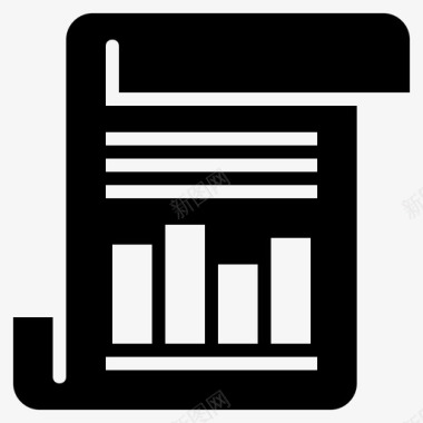 商业报告商业信函财务报告图标图标