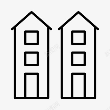 建筑物房子挪威图标图标