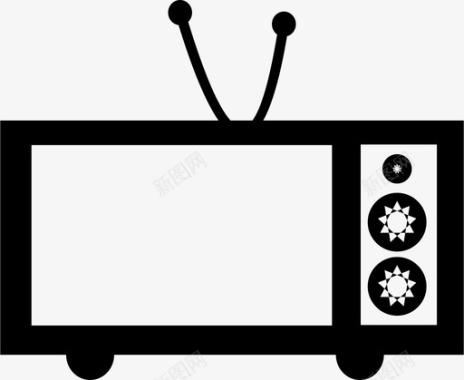 电视电视监视器监视器屏幕图标图标