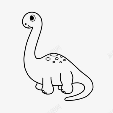 侏罗纪恐龙动物雷龙图标图标