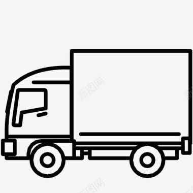 小卡车送货运输图标图标