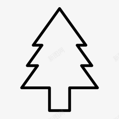 松树圣诞装饰图标图标