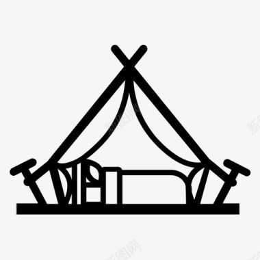 蒙古包住宿露营图标图标