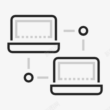科技传输局域网计算机连接连接图标图标