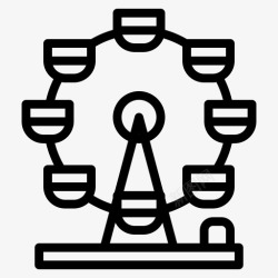 县集市摩天轮游乐园县集市图标高清图片