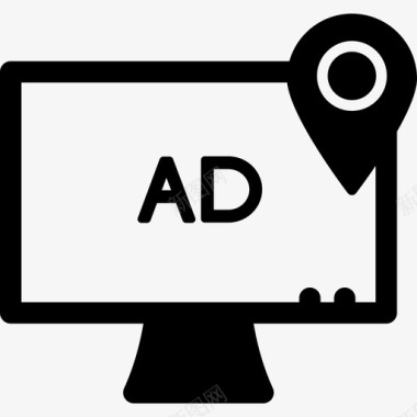 地理位置互联网技术媒体广告图标图标