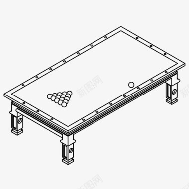 英式台球桌台球桌台球娱乐图标图标