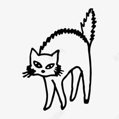 手绘猫掌猫动物小猫图标图标