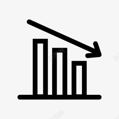 环球贸易市场下跌下跌金融图标图标