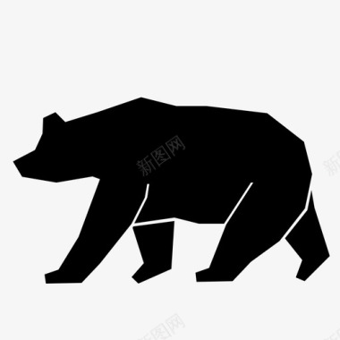 熊猫熊动物森林图标图标