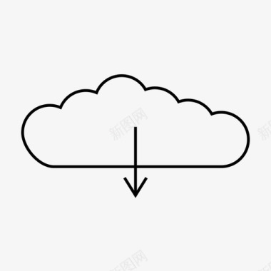 icon云账户云下降图标图标