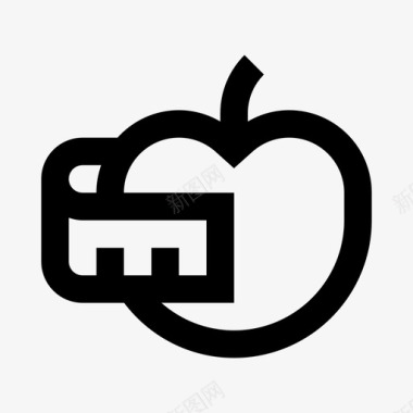 健身苹果饮食图标图标