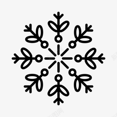 雪晶北极圣诞节图标图标