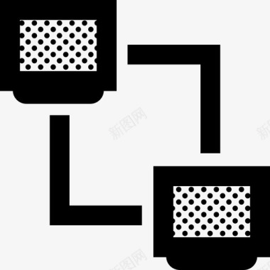 连接圆点计算机连接连接局域网图标图标