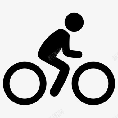自行车骑车人骑手图标图标