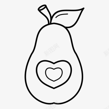 鳄梨鳄梨果心脏健康图标图标