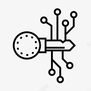 业绩数字数字密钥加密加密货币图标图标