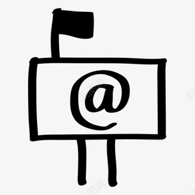 电子邮件邮箱手绘图标图标