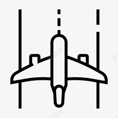 跑道起飞飞机机场图标图标