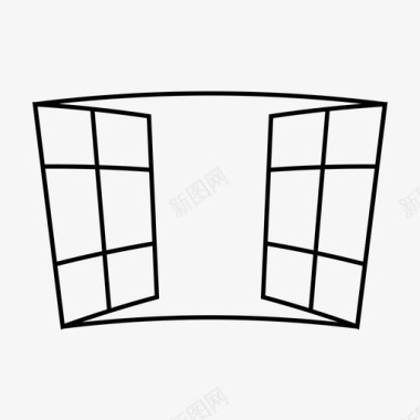 窗户陈列橱窗图标图标
