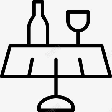 桌子瓶子玻璃图标图标