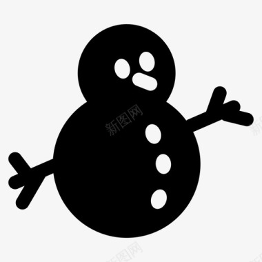 冬天的雪人雪人玩具冬天图标图标