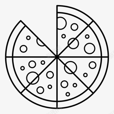 过腊八披萨八分之七八分之七除法图标图标