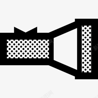 鸡轮廓闪光灯手电筒灯图标图标