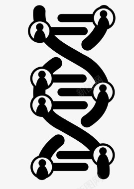 社会dna染色体双螺旋图标图标