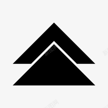 向上两个三角形箭头方向向下图标图标