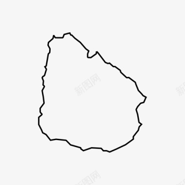 乌拉圭地图美洲地图图标图标