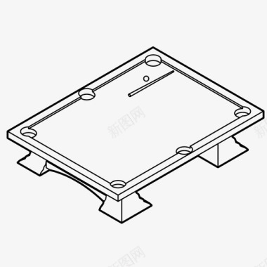台球球杆台球桌台球娱乐图标图标