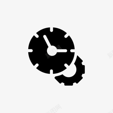 时钟齿轮设置图标图标