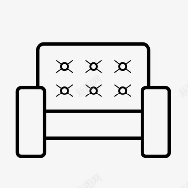 沙发椅子简易图标图标