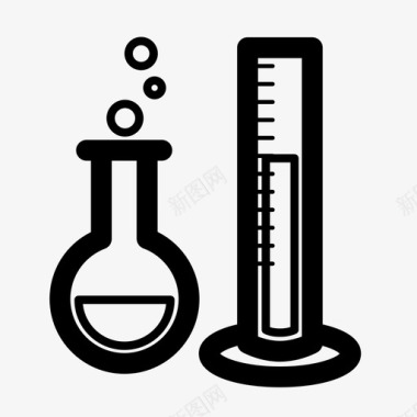 科学小实验科学家实验玻璃图标图标