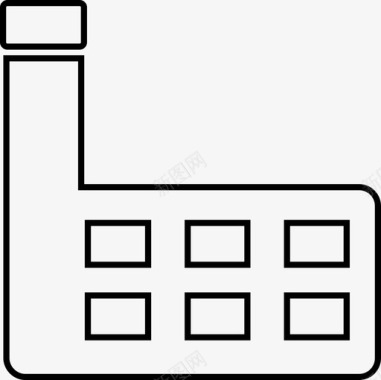 制造业冬季工厂工业制造业图标图标